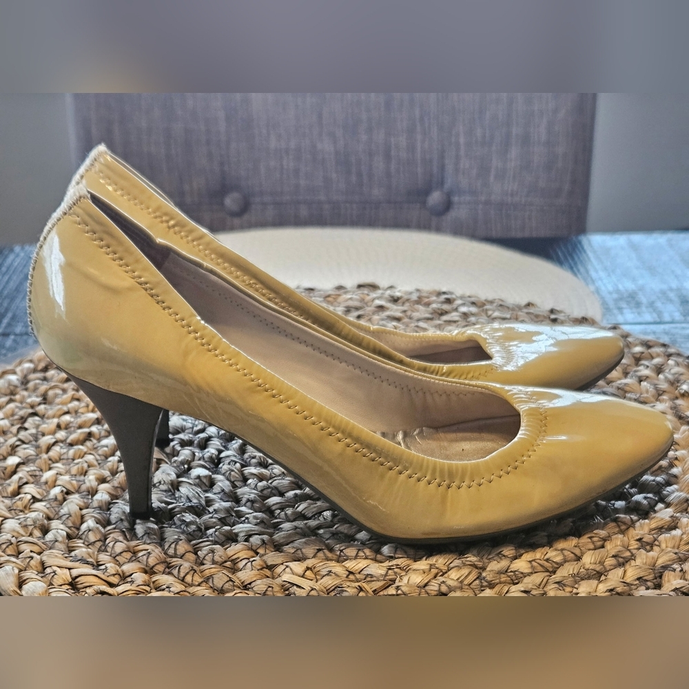 Prada Glossy Yellow Heels